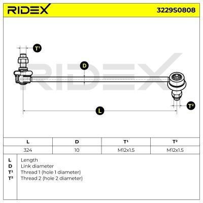 Łącznik Stabilizatora RIDEX 3229S0808 3229S0808 - foto 6