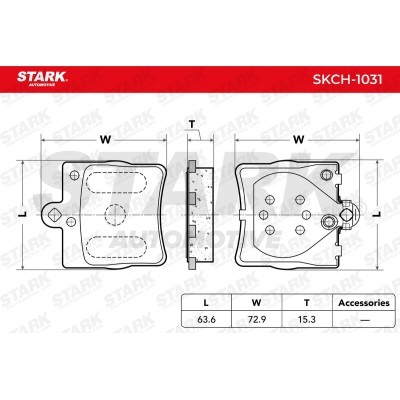 Klocki hamulcowe Stark SKCH-1031 SKCH-1031 - foto 3