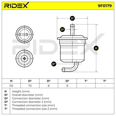 Filtr Paliwa RIDEX 9F0179 9F0179 - foto 5