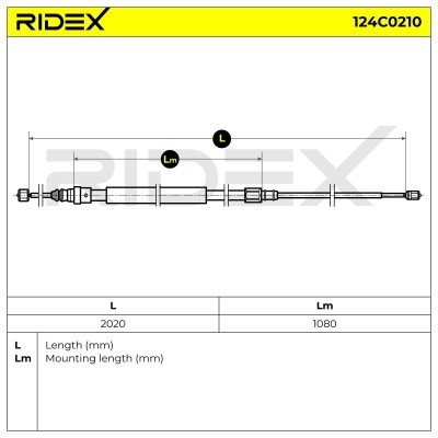 Linka Hamulca Ręcznego RIDEX 124C0210 124C0210 - foto 6