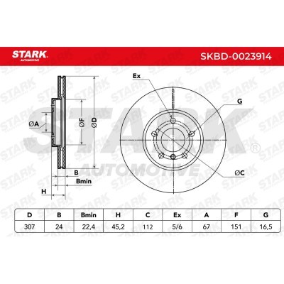 Tarcza hamulcowa Stark SKBD-0023914 SKBD-0023914 - foto 6