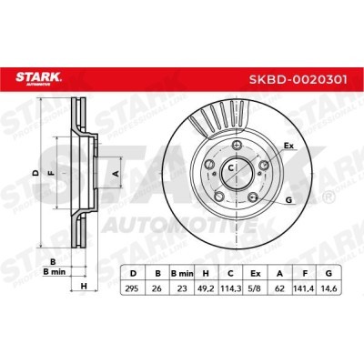 Tarcza hamulcowa Stark SKBD-0020301 SKBD-0020301 - foto 4