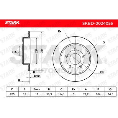 Tarcza hamulcowa Stark SKBD-0024055 SKBD-0024055 - foto 5