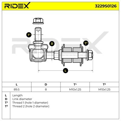 Łącznik Stabilizatora RIDEX 3229S0126 3229S0126 - foto 6