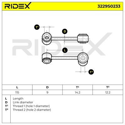 Łącznik Stabilizatora RIDEX 3229S0233 3229S0233 - foto 6
