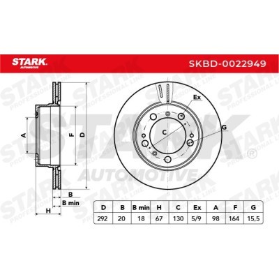 Tarcza hamulcowa Stark SKBD-0022949 SKBD-0022949 - foto 5