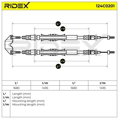 Linka Hamulca Ręcznego RIDEX 124C0201 124C0201 - foto 5