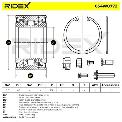 Łożysko Koła RIDEX 654W0772 654W0772 - foto 6