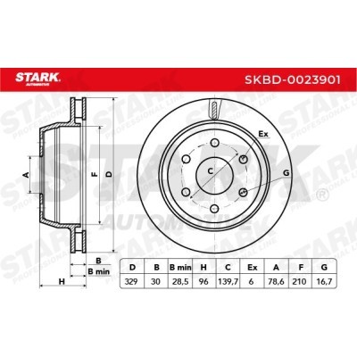 Tarcza hamulcowa Stark SKBD-0023901 SKBD-0023901 - foto 6
