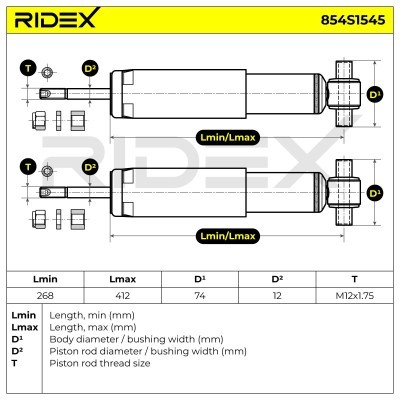 Amortyzator RIDEX 854S1545 854S1545 - foto 5