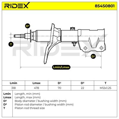 Amortyzator RIDEX 854S0801 854S0801 - foto 6