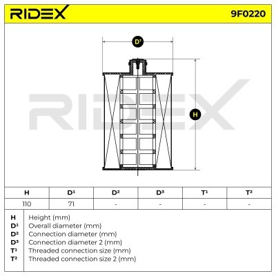 Filtr Paliwa RIDEX 9F0220 9F0220 - foto 6