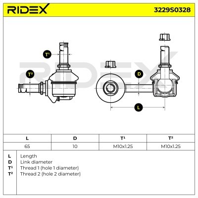 Łącznik Stabilizatora RIDEX 3229S0328 3229S0328 - foto 6