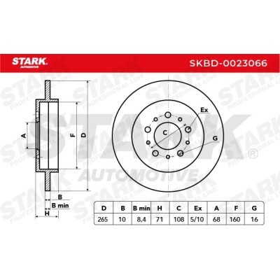Tarcza hamulcowa Stark SKBD-0023066 SKBD-0023066 - foto 3