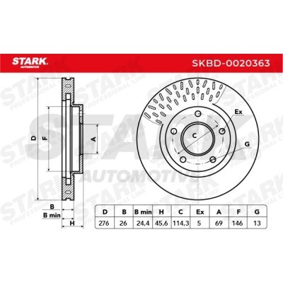 Tarcza hamulcowa Stark SKBD-0020363 SKBD-0020363 - foto 5