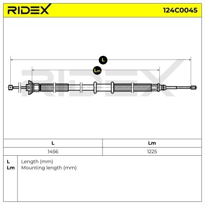 Linka Hamulca Ręcznego RIDEX 124C0045 124C0045 - foto 6