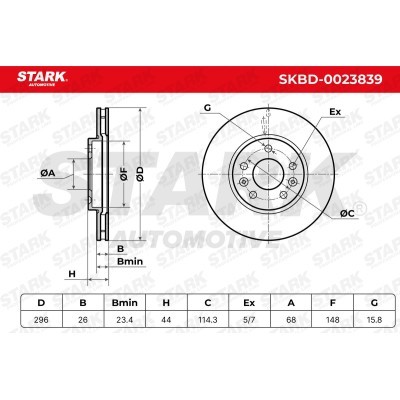 Tarcza hamulcowa Stark SKBD-0023839 SKBD-0023839 - foto 6