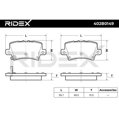 Klocki hamulcowe RIDEX 402B0149 402B0149 - foto 7