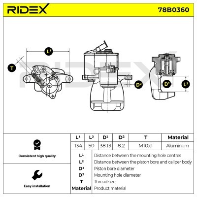 Zacisk Hamulcowy RIDEX 78B0360 78B0360 - foto 7
