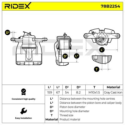 Zacisk Hamulcowy RIDEX 78B2254 78B2254 - foto 6
