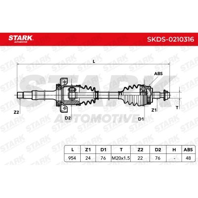 Półoś Napędowa Stark SKDS-0210316 SKDS-0210316 - foto 8