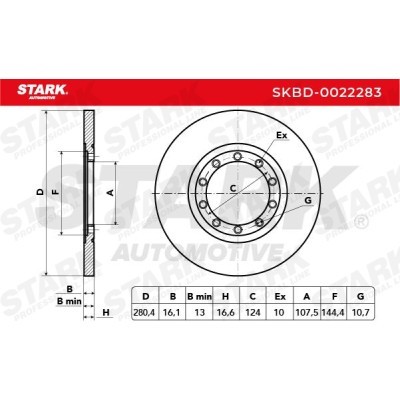 Tarcza hamulcowa Stark SKBD-0022283 SKBD-0022283 - foto 5