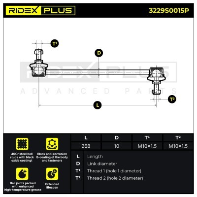 Łącznik Stabilizatora RIDEX 3229S0015P 3229S0015P - foto 9