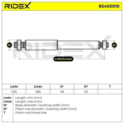 Amortyzator RIDEX 854S0010 854S0010 - foto 8
