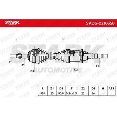 Półoś Napędowa Stark SKDS-0210358 SKDS-0210358 - foto 6