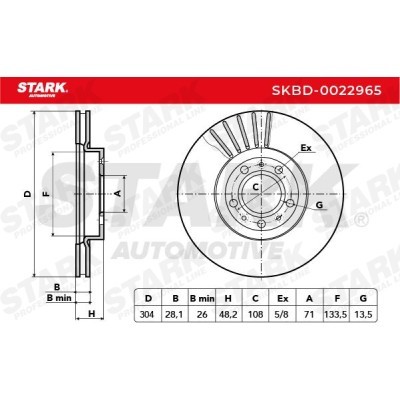 Tarcza hamulcowa Stark SKBD-0022965 SKBD-0022965 - foto 5