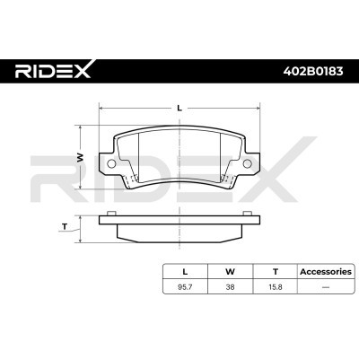 Klocki hamulcowe RIDEX 402B0183 402B0183 - foto 6