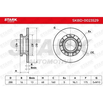 Tarcza hamulcowa Stark SKBD-0023529 SKBD-0023529 - foto 2