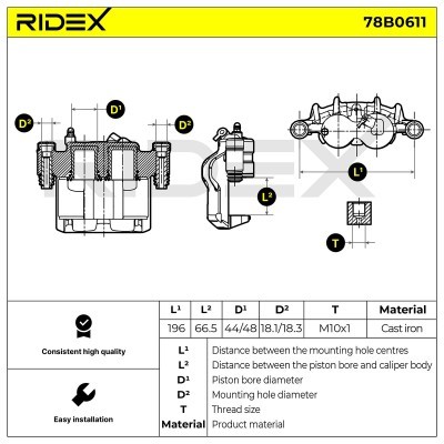 Zacisk Hamulcowy RIDEX 78B0611 78B0611 - foto 5