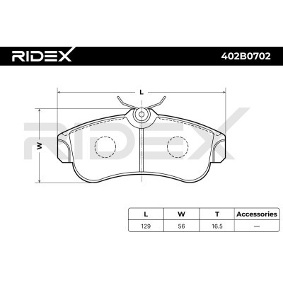 Klocki hamulcowe RIDEX 402B0702 402B0702 - foto 5