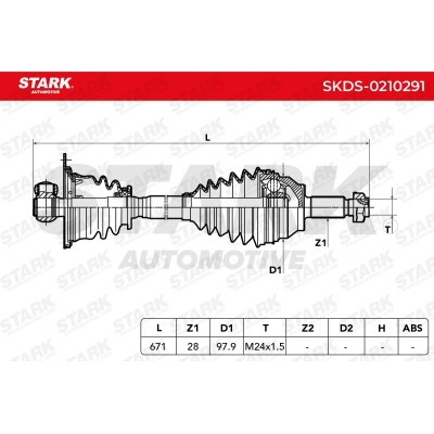 Półoś Napędowa Stark SKDS-0210291 SKDS-0210291 - foto 5