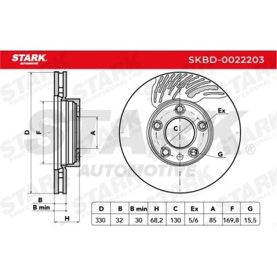 Tarcza hamulcowa Stark SKBD-0022203 SKBD-0022203 - foto 7