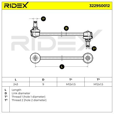 Łącznik Stabilizatora RIDEX 3229S0012 3229S0012 - foto 7