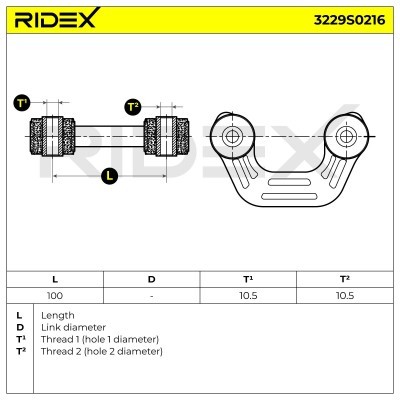Łącznik Stabilizatora RIDEX 3229S0216 3229S0216 - foto 6
