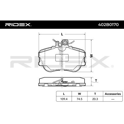 Klocki hamulcowe RIDEX 402B0170 402B0170 - foto 3