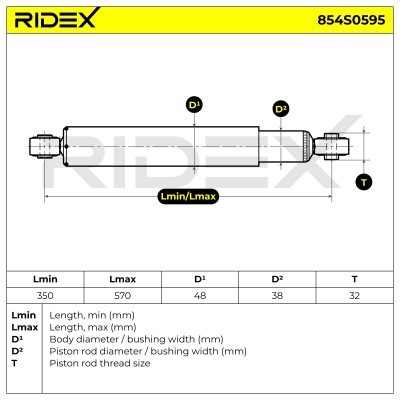 Amortyzator RIDEX 854S0595 854S0595 - foto 8