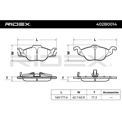 Klocki hamulcowe RIDEX 402B0014 402B0014 - foto 3