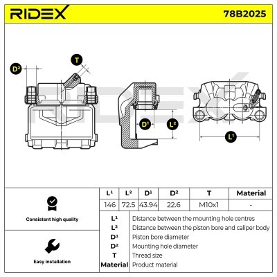 Zacisk Hamulcowy RIDEX 78B2025 78B2025 - foto 6