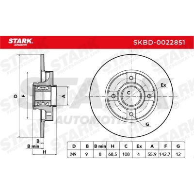 Tarcza hamulcowa Stark SKBD-0022851 SKBD-0022851 - foto 4