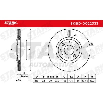 Tarcza hamulcowa Stark SKBD-0022333 SKBD-0022333 - foto 5
