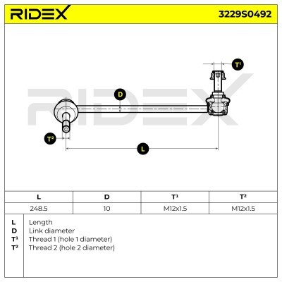 Łącznik Stabilizatora RIDEX 3229S0492 3229S0492 - foto 5