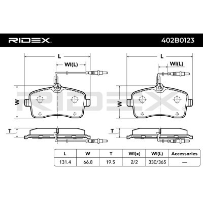 Klocki hamulcowe RIDEX 402B0123 402B0123 - foto 5