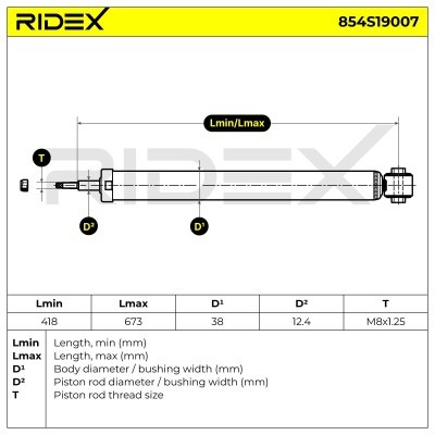 Amortyzator RIDEX 854S19007 854S19007 - foto 8