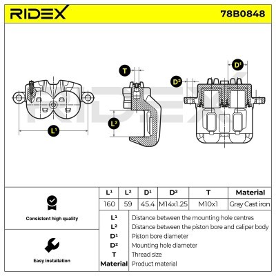 Zacisk Hamulcowy RIDEX 78B0848 78B0848 - foto 6