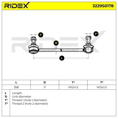 Łącznik Stabilizatora RIDEX 3229S0178 3229S0178 - foto 6