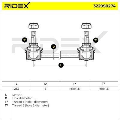 Łącznik Stabilizatora RIDEX 3229S0274 3229S0274 - foto 5